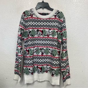 Retro VTG Style Disney Mickey Minnie Donald Duck Goofy Pluto Christmas Sweater